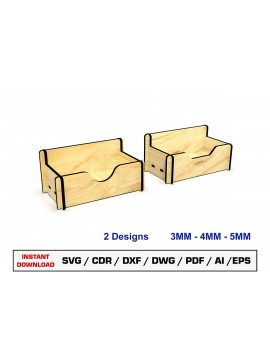 Σετ των 2 Intra απο ξύλο plywood 3mm-4mm πάχος κοπής με λέιζερ θήκη επαγγελματικής κάρτας Δίασταση 15x15 cm INTRAFABR-108379713