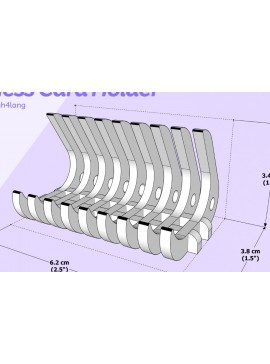 Σετ των 2 Intra απο ξύλο plywood 3mm-4mm πάχος Κάτοχος επαγγελματικής κάρτας | κοπής με λέιζερ Δίασταση 30x20 cm INTRAFABR-93944584