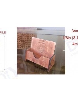 Σετ των 2 Intra απο ξύλο plywood 3mm-4mm πάχος Βάση επαγγελματικής κάρτας κοπής με λέιζερ Δίασταση 15x15 cm INTRAFABR-110827851