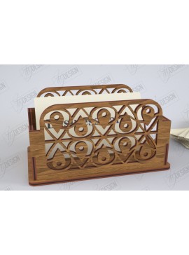 Σετ των 3 Intra απο ξύλο plywood 3mm-4mm πάχος Βάση επαγγελματικής κάρτας Cut  | Γραφείο Δίασταση 15x15 cm INTRAFABR-122464983