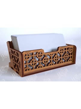 Σετ των 2 Intra απο ξύλο plywood 3mm-4mm πάχος Κάτοχος επαγγελματικής κάρτας | Αξεσουάρ γραφείου Δίασταση 15x15 cm INTRAFABR-112681326