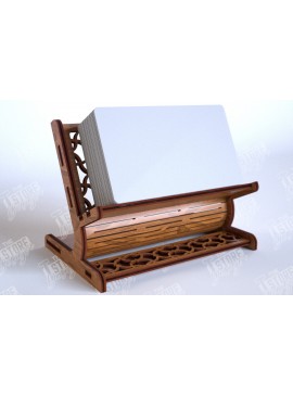 Σετ των 2 Intra απο ξύλο plywood 3mm-4mm πάχος Κάτοχος επαγγελματικής κάρτας | Αξεσουάρ γραφείου Δίασταση 15x15 cm INTRAFABR-112681538