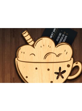 Σετ των 2 Intra απο ξύλο plywood 3mm-4mm πάχος Βάση επαγγελματικής κάρτας Cut  Δίασταση 15x15 cm INTRAFABR-71401772