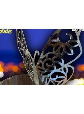 Σετ των 3 Intra απο ξύλο plywood 3mm-4mm πάχος Πρότυπο κάλυμμα από γυαλί πεταλούδας Δίασταση 4x4 cm INTRAFABR-94866228