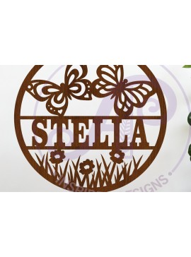 Σετ των 3 Intra απο ξύλο plywood 3mm-4mm πάχος Πινακίδα ονόματος πεταλούδων Σημάδι κοπής με λέιζερ Δίασταση 6x6 cm INTRAFABR-124951982