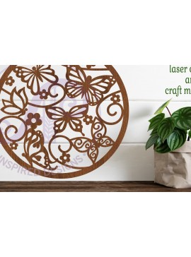 Σετ των 3 Intra απο ξύλο plywood 3mm-4mm πάχος Πινακίδα τέχνης τοίχου πεταλούδων, Δίασταση 10x10 cm INTRAFABR-79109188