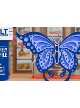 Intra απο ξύλο plywood 3mm-4mm πάχος Πεταλούδα 3D Πολυεπίπεδη κούρα Δίασταση 20x30 cm INTRAFABR-97931333