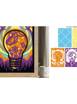 Σετ των 3 Intra απο ξύλο plywood 3mm-4mm πάχος Butterfly 5x7 3D Paper Cut Δίασταση 5x7 cm INTRAFABR-80296783