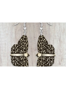 Σετ των 3 Intra απο ξύλο plywood 3mm-4mm πάχος Σκουλαρίκια Butterfly Boho . Δίασταση 4x4 cm INTRAFABR-120854274