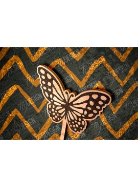 Intra απο ξύλο plywood 3mm-4mm πάχος Σχέδιο κοπής με λέιζερ Topper Cake Butterfly Δίασταση 30x20 cm INTRAFABR-81267615