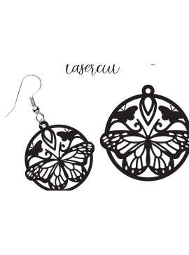 Σετ των 3 Intra απο ξύλο plywood 3mm-4mm πάχος Σκουλαρίκι πεταλούδας  Δίασταση 3x3 cm INTRAFABR-115324739