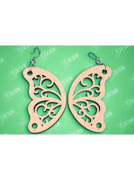 Σετ των 3 Intra απο ξύλο plywood 3mm-4mm πάχος Σχεδιασμός Σκουλαρίκια πεταλούδας | Αξεσουάρ Δίασταση 3x3 cm INTRAFABR-94677402