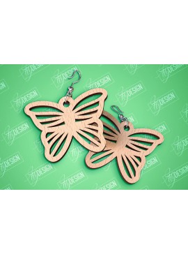 Σετ των 3 Intra απο ξύλο plywood 3mm-4mm πάχος Σχεδιασμός Σκουλαρίκια πεταλούδας | Αξεσουάρ Δίασταση 3x3 cm INTRAFABR-94677420