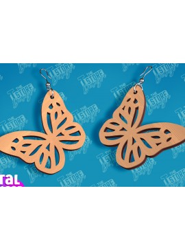 Σετ των 3 Intra απο ξύλο plywood 3mm-4mm πάχος Σχεδιασμός Σκουλαρίκια πεταλούδας | Αξεσουάρ Δίασταση 3x3 cm INTRAFABR-94676666