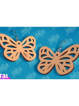 Σετ των 3 Intra απο ξύλο plywood 3mm-4mm πάχος Σχεδιασμός Σκουλαρίκια πεταλούδας | Αξεσουάρ Δίασταση 3x3 cm INTRAFABR-94676516