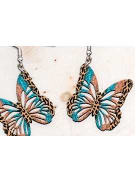 Σετ των 3 Intra απο ξύλο plywood 3mm-4mm πάχος Σκουλαρίκια πεταλούδα κοπής με λέιζερ. Δίασταση 4x4 cm INTRAFABR-115462588