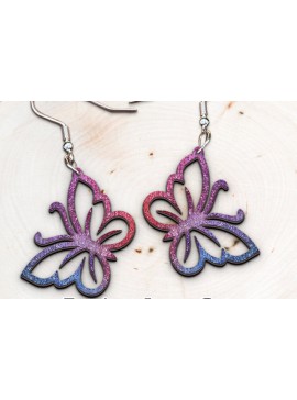 Σετ των 3 Intra απο ξύλο plywood 3mm-4mm πάχος Σκουλαρίκια πεταλούδα κοπής με λέιζερ. Δίασταση 4x4 cm INTRAFABR-116173794