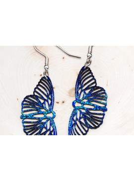 Σετ των 3 Intra απο ξύλο plywood 3mm-4mm πάχος Σκουλαρίκια πεταλούδα κοπής με λέιζερ. Δίασταση 4x4 cm INTRAFABR-120808748