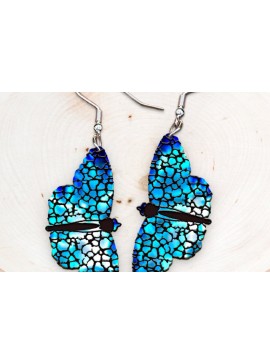 Σετ των 3 Intra απο ξύλο plywood 3mm-4mm πάχος Σκουλαρίκια πεταλούδα κοπής με λέιζερ. Δίασταση 4x4 cm INTRAFABR-120811899