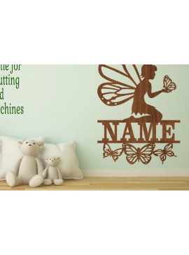 Σετ των 2 Intra απο ξύλο plywood 3mm-4mm πάχος Πινακίδα ονόματος πεταλούδας νεράιδα περικοπής Δίασταση 30x20 cm INTRAFABR-70813628