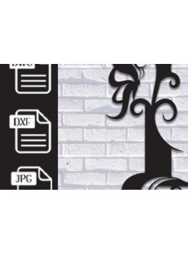 Σετ των 2 Intra απο ξύλο plywood 3mm-4mm πάχος Butterfly Floral Alphabet I Δίασταση 30x20 cm INTRAFABR-35709100