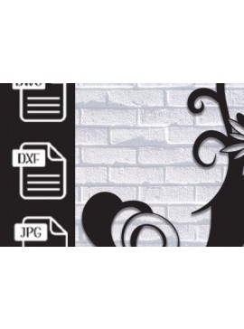 Σετ των 2 Intra απο ξύλο plywood 3mm-4mm πάχος Butterfly Floral Alphabet J Δίασταση 30x20 cm INTRAFABR-35709109