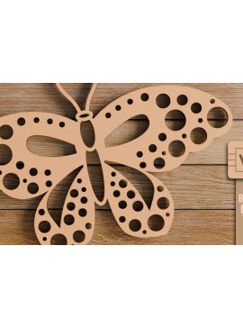 Intra απο ξύλο plywood 3mm-4mm πάχος  πεταλούδας και κοπής CNC Δίασταση 20x30 cm INTRAFABR-98978005