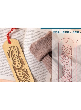 Σετ των 2 Intra απο ξύλο plywood 3mm-4mm πάχος Σελιδοδείκτες κοπής με λέιζερ πεταλούδας 3 Δίασταση 15x15 cm INTRAFABR-112991116