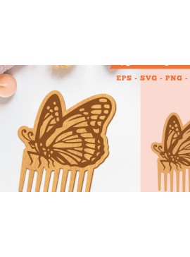 Σετ των 2 Intra απο ξύλο plywood 3mm-4mm πάχος Χτένα κοπής με λέιζερ πεταλούδας 4 Δίασταση 15x15 cm INTRAFABR-105414778