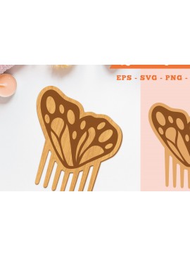 Σετ των 2 Intra απο ξύλο plywood 3mm-4mm πάχος Χτένα κοπής με λέιζερ πεταλούδας 7 Δίασταση 15x15 cm INTRAFABR-105415283