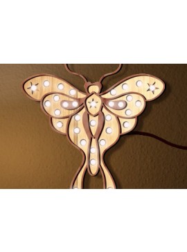 Σετ των 2 Intra απο ξύλο plywood 3mm-4mm πάχος Butterfly Led Night Light Δίασταση 15x15 cm INTRAFABR-100113933