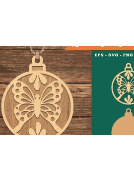 Σετ των 3 Intra απο ξύλο plywood 3mm-4mm πάχος Στολίδι κοπής με λέιζερ πεταλούδας 2 Δίασταση 8x8 cm INTRAFABR-109982125