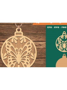 Σετ των 3 Intra απο ξύλο plywood 3mm-4mm πάχος Στολίδι κοπής με λέιζερ πεταλούδας 3 Δίασταση 8x8 cm INTRAFABR-109982185