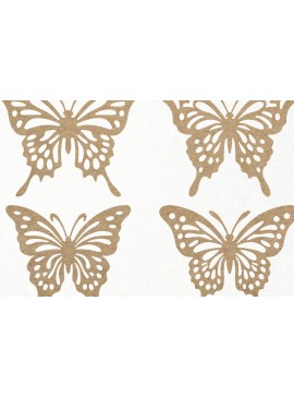 Σετ των 2 Intra απο ξύλο plywood 3mm-4mm πάχος Δέσμη κοπής χαρτιού με λέιζερ πεταλούδας Δίασταση 30x20 cm INTRAFABR-120288396