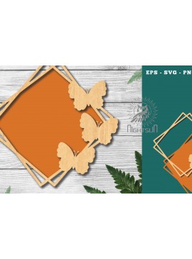 Σετ των 2 Intra απο ξύλο plywood 3mm-4mm πάχος Πινακίδα πεταλούδας 2 Δίασταση 30x20 cm INTRAFABR-123337503