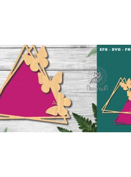 Σετ των 2 Intra απο ξύλο plywood 3mm-4mm πάχος Πινακίδα κοπής με λέιζερ πεταλούδας 4 Δίασταση 30x20 cm INTRAFABR-123337565