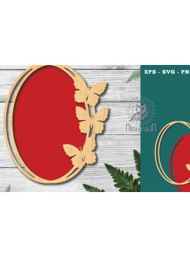 Intra απο ξύλο plywood 3mm-4mm πάχος Πινακίδα κοπής με λέιζερ πεταλούδας 6 Δίασταση 30x20 cm INTRAFABR-123337608