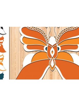 Intra απο ξύλο plywood 3mm-4mm πάχος Butterfly , Τέχνη διακόσμησης τοίχου Δίασταση 30x20 cm INTRAFABR-36954691