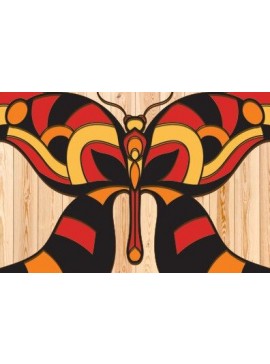 Intra απο ξύλο plywood 3mm-4mm πάχος Butterfly , Τέχνη διακόσμησης τοίχου Δίασταση 30x20 cm INTRAFABR-36954701