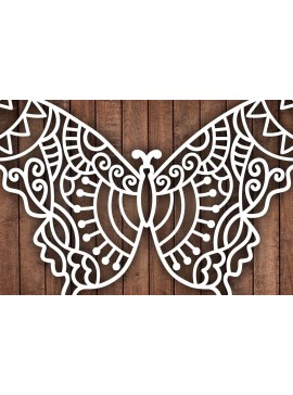 Σετ των 2 Intra απο ξύλο plywood 3mm-4mm πάχος Διανυσματικό λέιζερ πεταλούδας/ξύλο κοπής Δίασταση 15x15 cm INTRAFABR-39285123