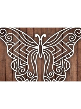 Σετ των 2 Intra απο ξύλο plywood 3mm-4mm πάχος Διανυσματικό λέιζερ πεταλούδας/ξύλο κοπής Δίασταση 15x15 cm INTRAFABR-39285126