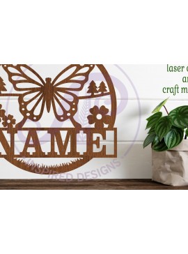 Σετ των 3 Intra απο ξύλο plywood 3mm-4mm πάχος Πινακίδα ονόματος πεταλούδας Δίασταση 6x6 cm INTRAFABR-98868114