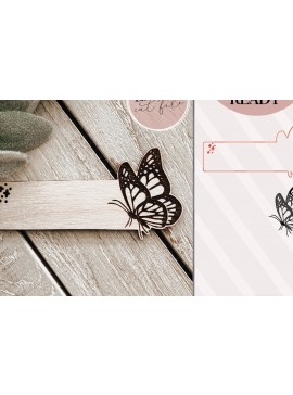 Σετ των 2 Intra απο ξύλο plywood 3mm-4mm πάχος Πινακίδα ονόματος πεταλούδας Δίασταση 30x20 cm INTRAFABR-75555038