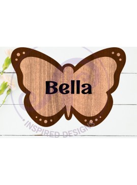 Σετ των 3 Intra απο ξύλο plywood 3mm-4mm πάχος Σχέδιο περιγράμματος πεταλούδας 2 δύο στρώσεων Δίασταση 6x6 cm INTRAFABR-111388938