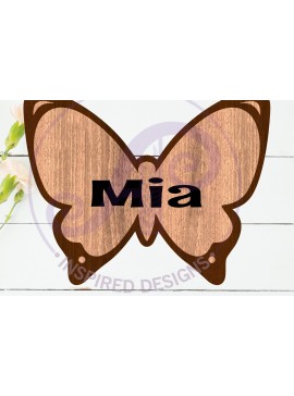 Σετ των 3 Intra απο ξύλο plywood 3mm-4mm πάχος Σχέδιο περιγράμματος πεταλούδας 3 δύο στρώσεων Δίασταση 6x6 cm INTRAFABR-111388987
