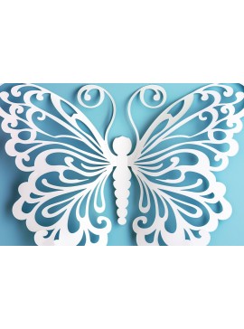 Σετ των 2 Intra απο ξύλο plywood 3mm-4mm πάχος Πρότυπο κάρτας Πεταλούδας Papercut Δίασταση 10x20 cm INTRAFABR-92221712