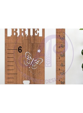 Intra απο ξύλο plywood 3mm-4mm πάχος Πεταλούδα εξατομικευμένο διάγραμμα ύψους παιδιών Δίασταση 30x20 cm INTRAFABR-121237737