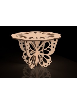 Σετ των 2 Intra απο ξύλο plywood 3mm-4mm πάχος Βάση φυτών πεταλούδας - Δίασταση 15x15 cm INTRAFABR-118292530