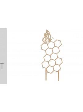 Σετ των 2 Intra απο ξύλο plywood 3mm-4mm πάχος Πεταλούδα φυτό καφασωτό Δίασταση 18x18 cm INTRAFABR-32067521