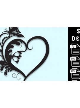 Intra απο ξύλο plywood 3mm-4mm πάχος λουλουδιών καρδιών πεταλούδας τριαντάφυλλο Δίασταση 40x40 cm INTRAFABR-35002089